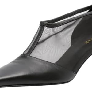 FOWT Women Sexy Mesh Square Toe Pumps | Low Heel Ankle Boots | Stylish Fashion Party & Dance Shoes | Sizes 4-16 US