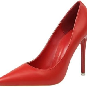 sexytag Women's High Heels Pumps - 3-Inch Closed Pointed-Toe Stiletto - Patent Leather - Elegant Slip-On Dress Shoes for